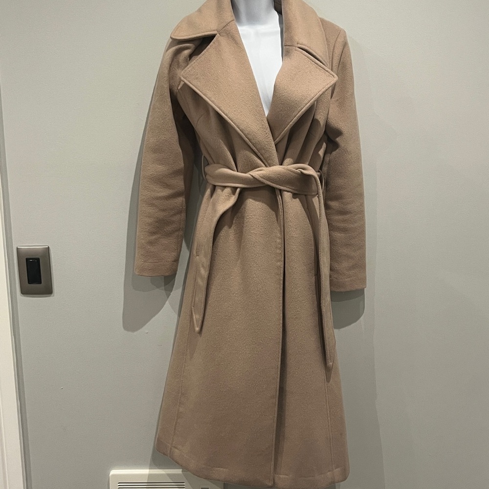 Karl Lagerfeld  camel coloured Belted Coat size XS